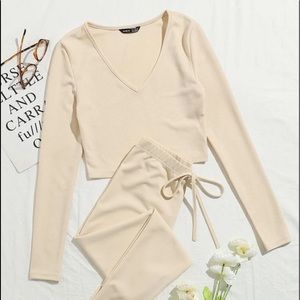 Shein v-neck leggings set